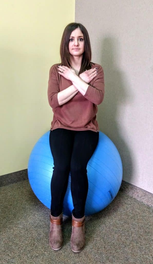 balance on ball A